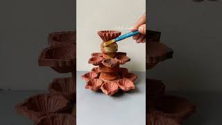Diya Decoration Ideas #youtubeshorts #shorts #diwalidecoration #diyastand #diy