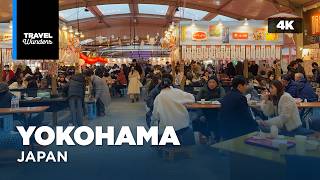 Yokohama Japan 4K Walking Tour | Red Brick Warehouse, Cosmoworld, and Port Highlights