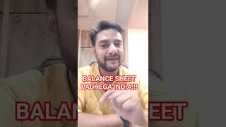 BALANCE SHEET PADHEGA INDIA!!! #finance #investing #india #knowledge #learning #foodpharmer