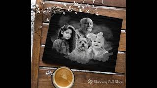 Sympathy Gift Ideas For Loss of Father & Mother, Family Photo Combining to Painting Canvas