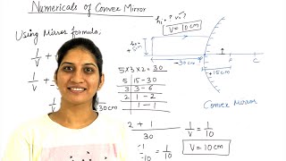 Class 10 Chapter 1 Convex Mirror Numerical | Physics Chapter 1 Question | Mirror Formula Question