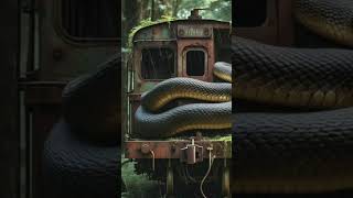 Abandoned Jungle Train Guarded by a Giant Serpent #animation #railway #railwaytrack #zootrain