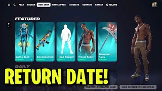 TRAVIS SCOTT SKIN RETURN RELEASE DATE in FORTNITE ITEM SHOP! (Travis Scott Returning 2025)