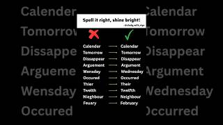Which one have you misspelled before?#commonerrors #englishlearning #grammar #vocabulary #idioms