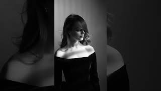 AI-Generated Emma Stone in Vintage Black & White Art Film Scene