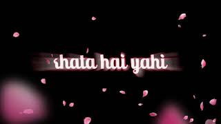 #DiL_to_pagal_hai Hindi black screen status// 💞 //#hindisong #hindiblackscreenlyrics #hindiblack