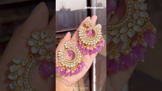 Diy Trending Kundan Earrings❣️#shorts #diycrafts #viralvideo #trendingreels