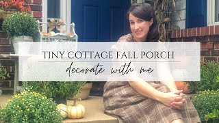 TINY COTTAGE FALL PORCH | DECORATE MY PORCH FOR FALL! VINTAGE COTTAGE STYLE COLORFUL FALL DECOR