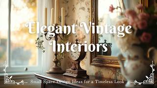 Elegant Vintage Interiors: Small Space Design Ideas for a Timeless Look