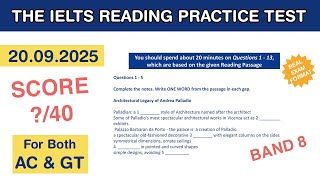 The IELTS Reading Practice Test 2025 With Answers 20.09.2025 - Test #11