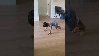 When I move,he moves-exercise is contagious! One workout, two stronger hearts❤️❤️#exercise #workout