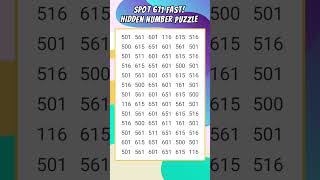 Hidden Number Challenge: Find 611! #HiddenNumberChallenge #SpotTheNumber #FindTheHiddenNumber