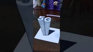 How to draw 3d 5G#shorts #FarjanaDrawingAcademy #3D_Drawing #Drawing_Tutorial #drawingtutorial #diy