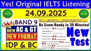 IELTS LISTENING PRACTICE TEST 2025 WITH ANSWERS | 24.09.2025
