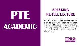 PTE Speaking - Retell Lecture Practice Test with Sample Answer