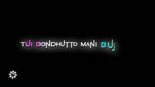 তুই বন্ধুত্বের মানে বুঝস।bangla lyrics video status black screen।bangla lyrics video xml file