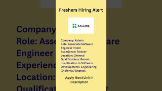 Fresher Hiring #fresherjobs #jobs2025 #freshers #techjobs #chennai #internship #itjobsearch