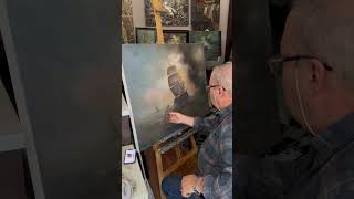 Before the Storm 🌩️ | 36x24 oil on canvas #oilpainting #paintwithme #seascape #artist