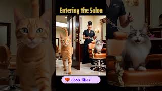 "Feline Makeover: Meet the Coolest Cat in Town!". #ClawAndPaw #CatMakeover #StylishFeline