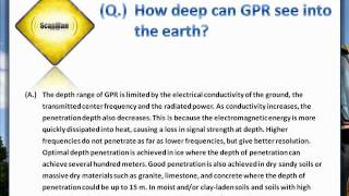 Depth of Ground Penetrating Radar Services - ScanMan